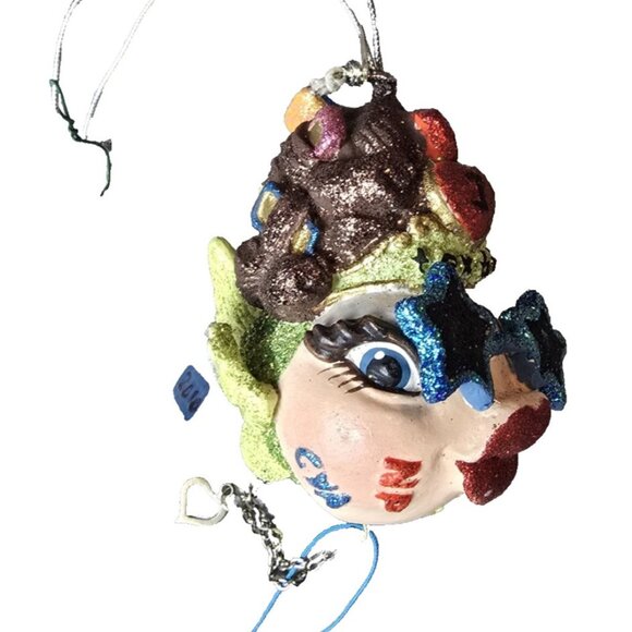 Katherine's Collection Texting Diva Ornament Star Sunglasses Glitter Fish Lady - Picture 3 of 6